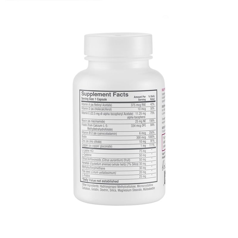 BOSLEYMD Womenâ€™s Healthy Hair Growth Supplements â€“ DHT-Blocking Botanicals with Biotin, Niacin, Zinc & L-Lysine â€“ Rich in Vitamins & Minerals â€“ Supports Thicker, Fuller Hair â€“ 60 Capsules (2-Month Supply) - Image 2